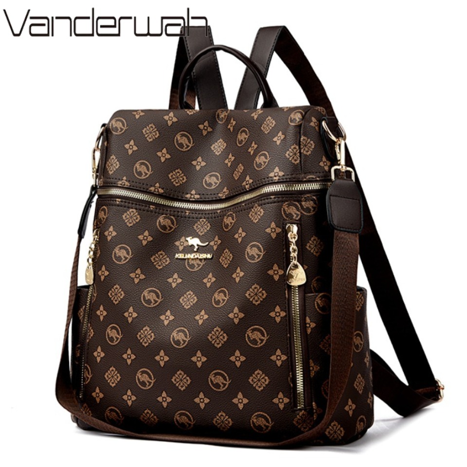Genuine Leather Backpack - Véritable marque femmes en cuir souple
