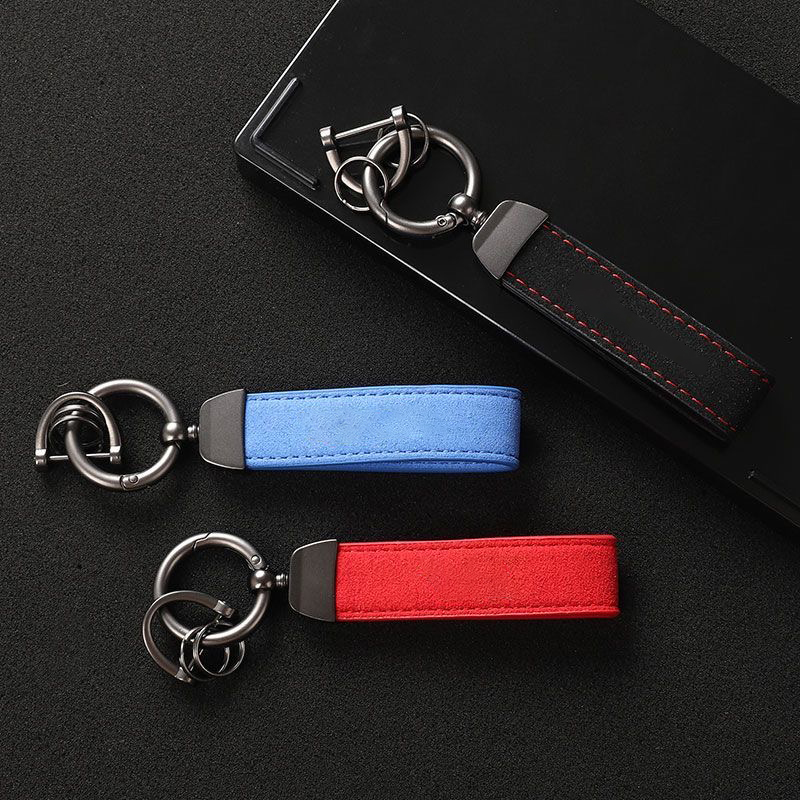 Luxury Xmas Bags - Porte-clés de voiture en cuir suédé,
