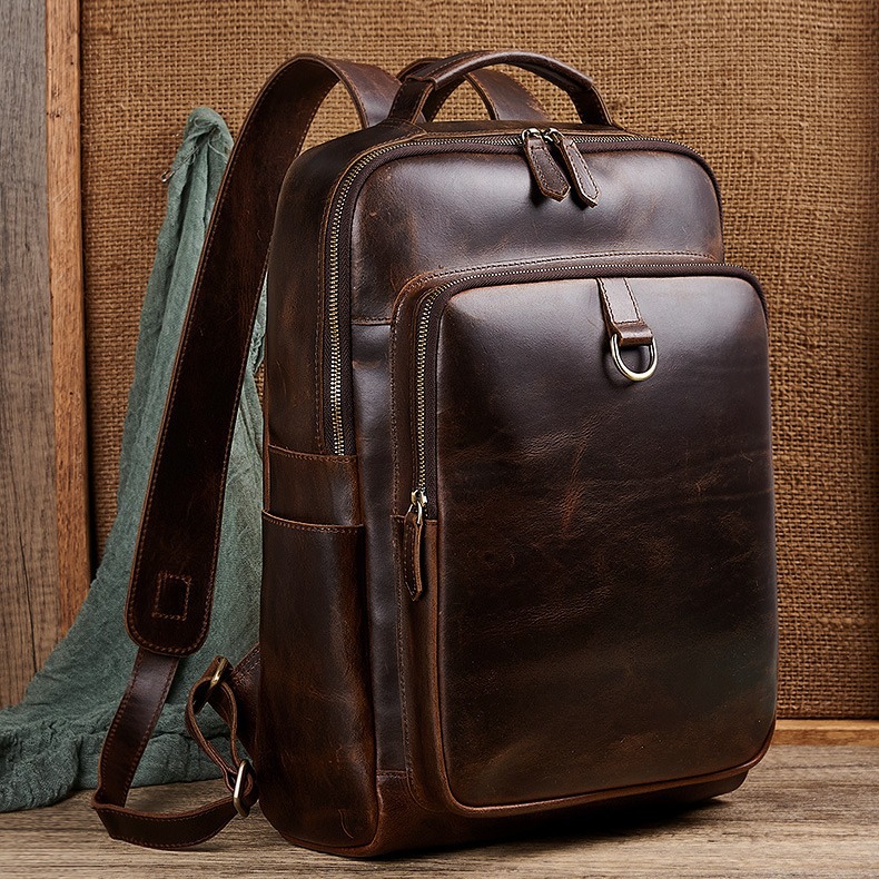 Sac à dos pour ordinateur port - Genuine Leather Backpack avis et prix