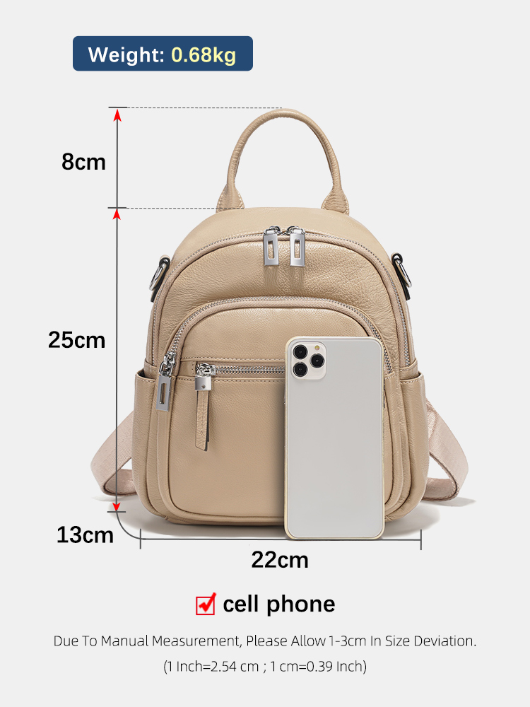 Sac pour femme en cuir véritab - Genuine Leather Backpack avis et prix