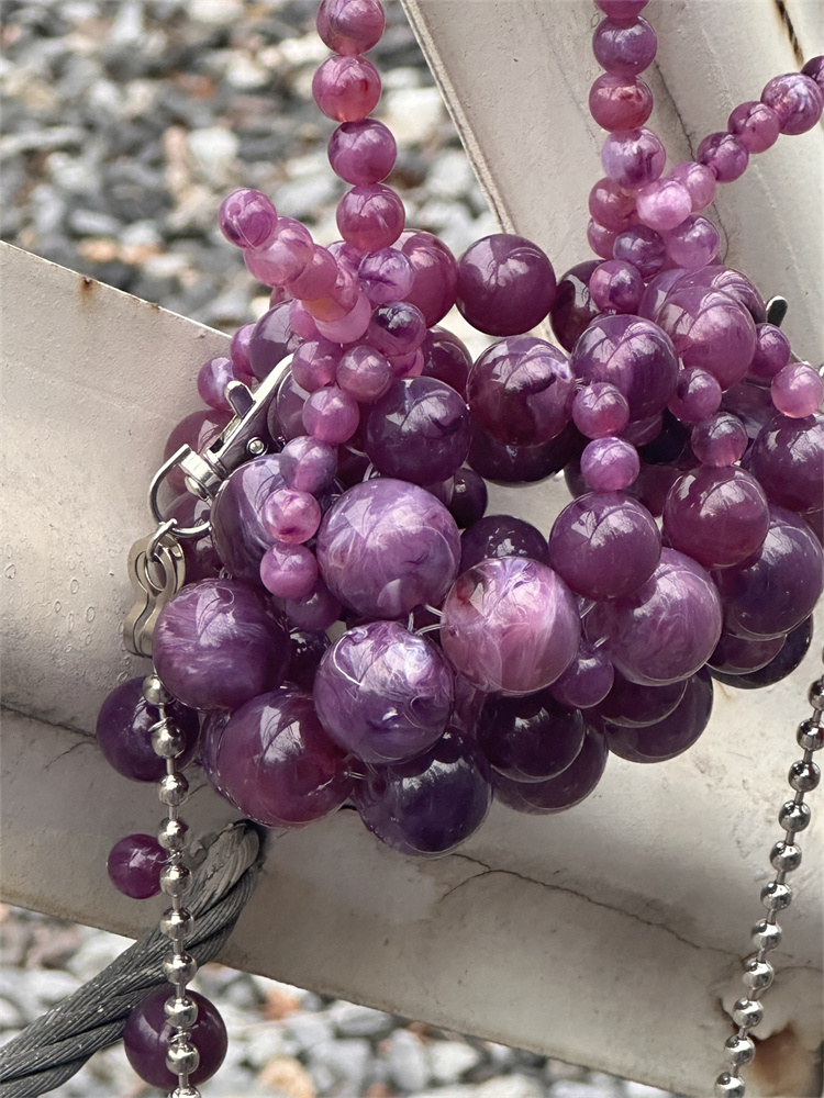 Mini pochette perlée violette  - Luxury Bags Girls avis et prix