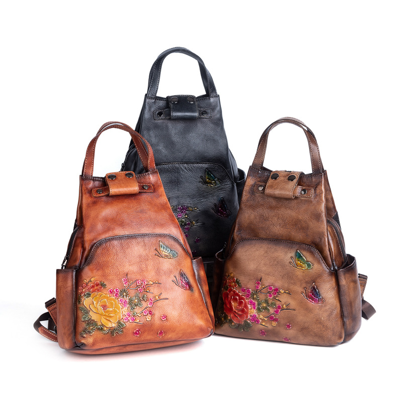Sac à dos en cuir véritable em - Genuine Leather Backpack avis et prix