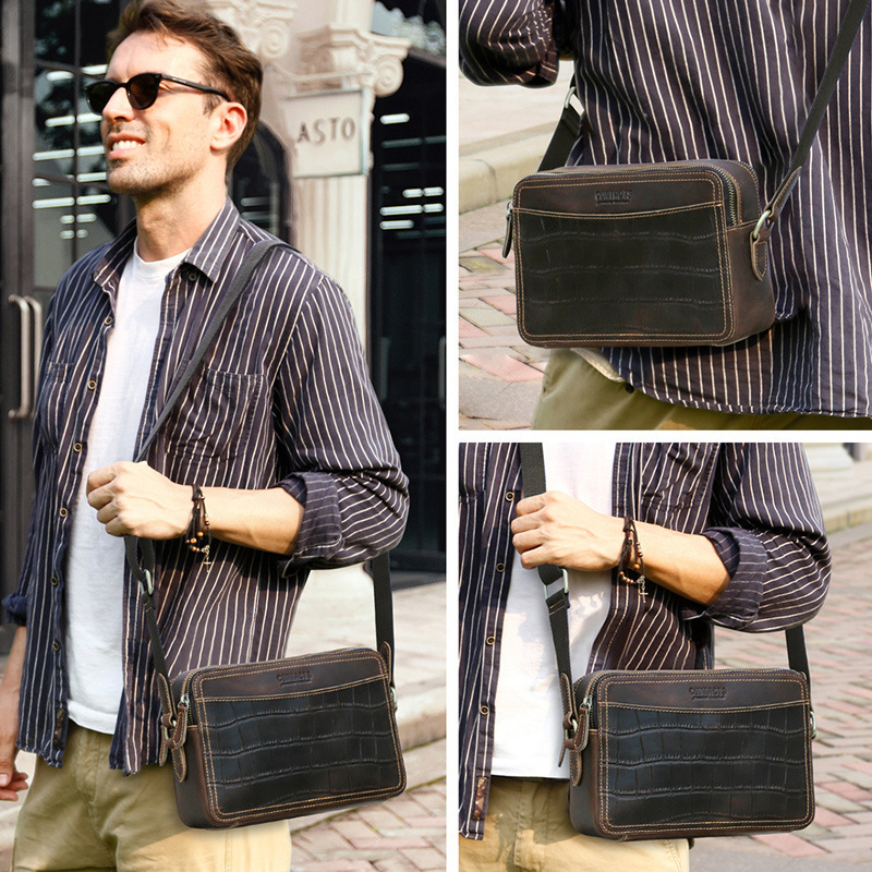 Mode Style britannique couche  - Genuine Leather Backpack avis et prix