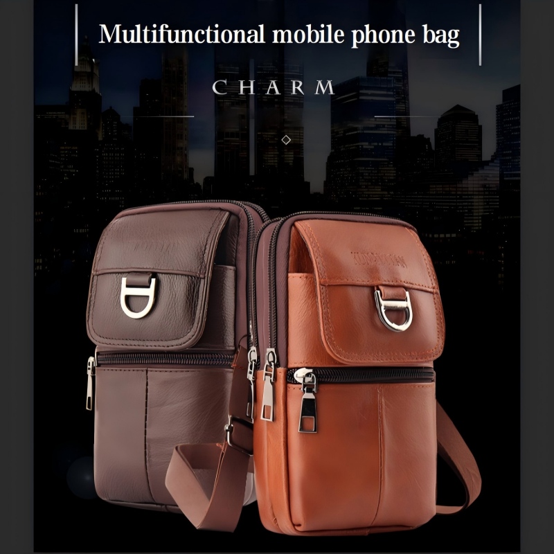 Sac banane en cuir pour homme  - Genuine Leather Backpack avis et prix