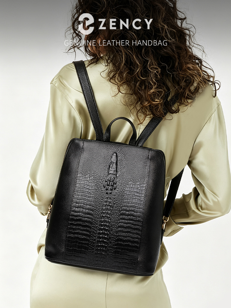 Sac à dos Zency en cuir de cro - Genuine Leather Backpack avis et prix